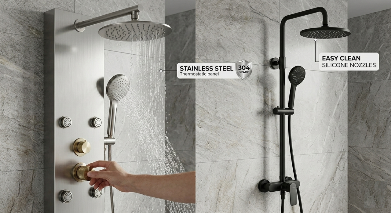 Duş Seti Seçerken Nelere Dikkat Edilmeli? Panel mi, Standart mı?