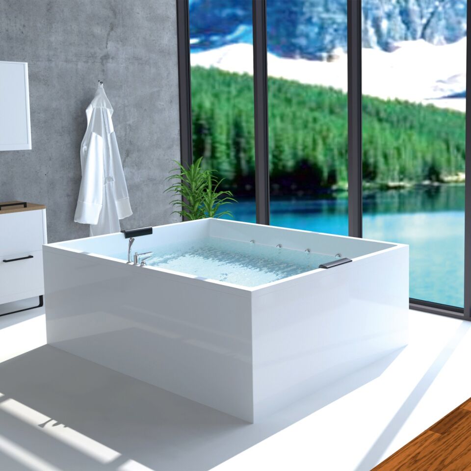 Vals Jakuzzi – Modern Dikdörtgen Akrilik Tasarım