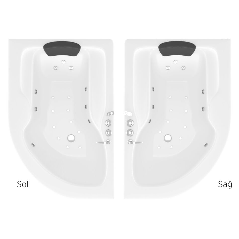 Narva Küvet – Modern Asimetrik Oval Akrilik Tasarım (100x150 cm)