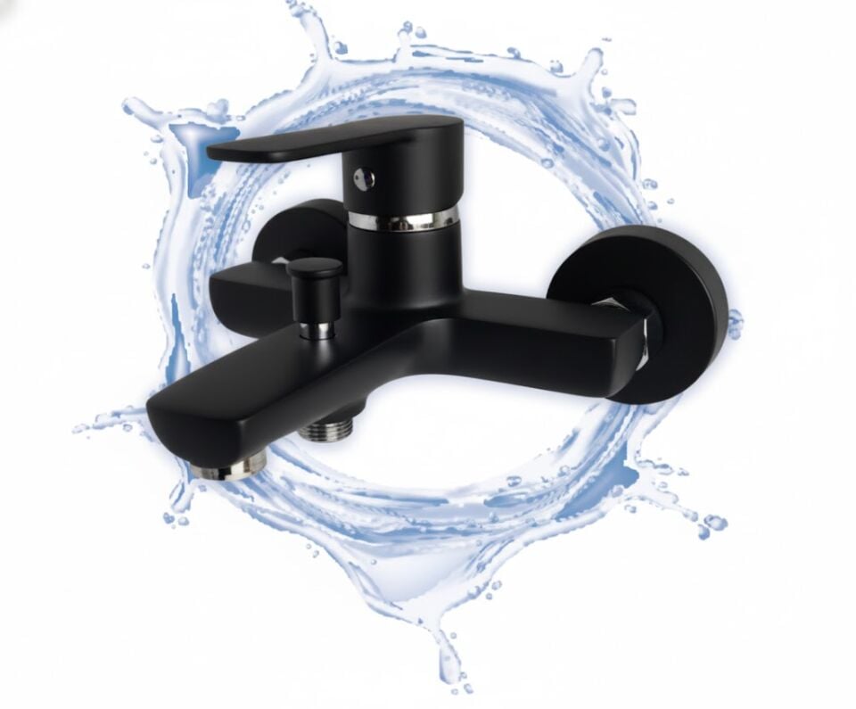 Meriç Siyah Banyo Bataryası – Siyah Kaplama, Pirinç Gövde