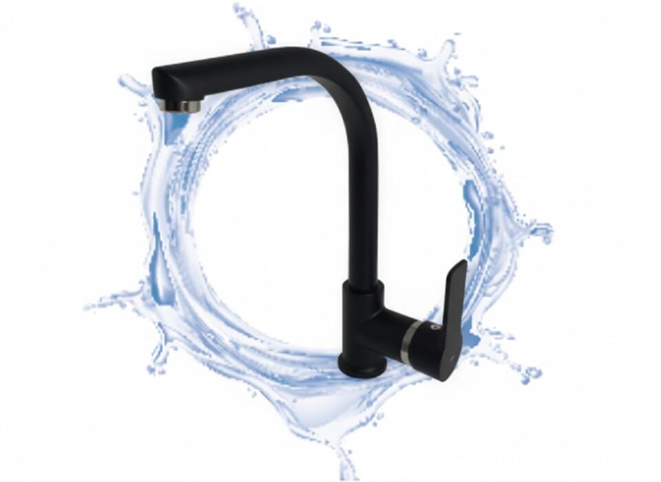 MERİÇ Siyah Kuğu Evye Bataryası – Yüksek Boy, Pirinç Gövde