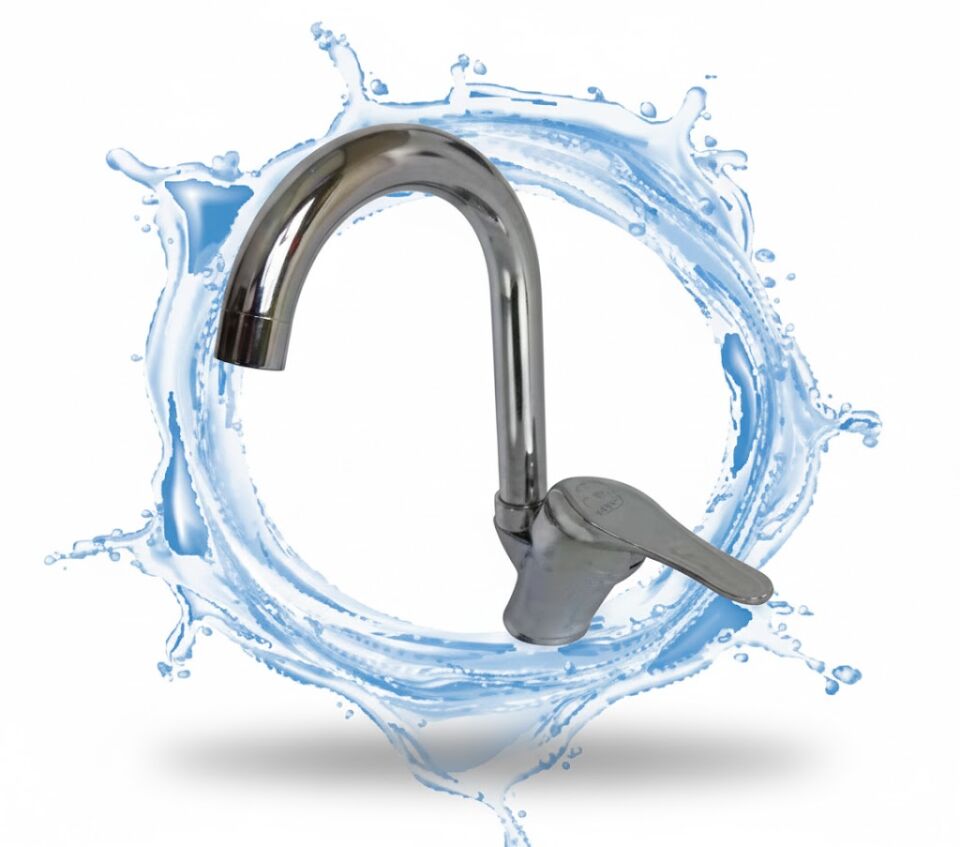 Yağmur Krom Kuğu Lavabo Bataryası – Modern Seri