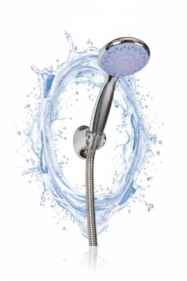 Aras Mafsallı Duş Seti – Lüx Askı, Örgülü Spiral ve Fonksiyonlu El Duşu