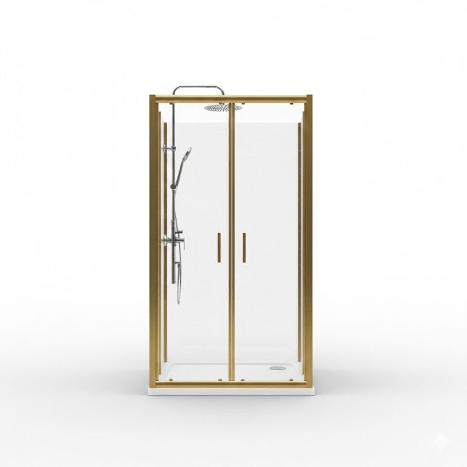 Süper Lüks Gold Kare Duşakabin