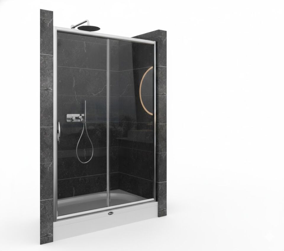 Bir Sabit Bir Açılır İki Duvar Arası Duşakabin