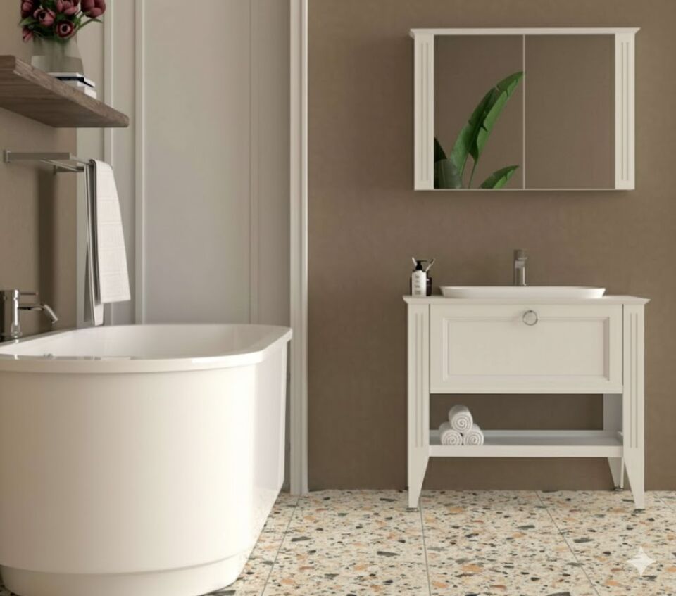 Lavin 90 cm Lavabolu Banyo Dolabı | Modern ve Fonksiyonel Tasarım