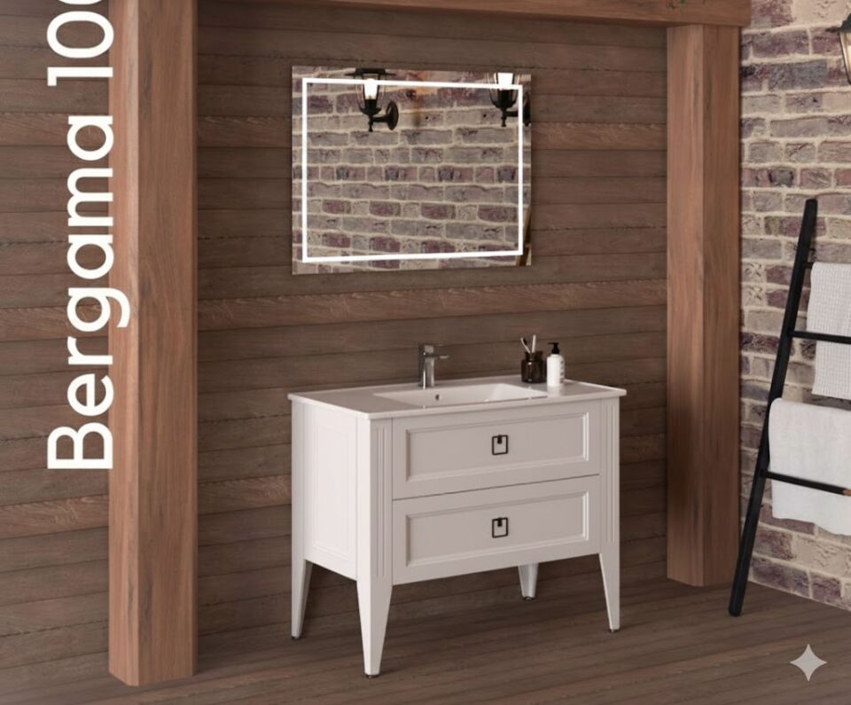 Begama 100 cm Lavabolu Banyo Dolabı | Geniş ve Modern Tasarım