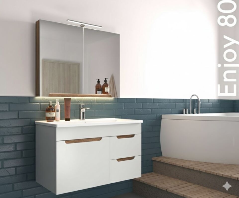 Enjoy 100 cm Lavabolu Banyo Dolabı | Modern ve Konforlu Tasarım