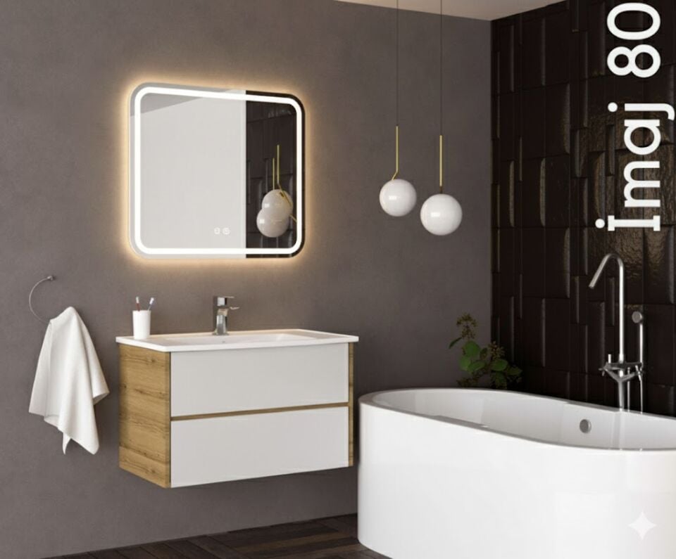 İmaj 80 cm Lavabolu Banyo Dolabı | Modern ve Şık Tasarım