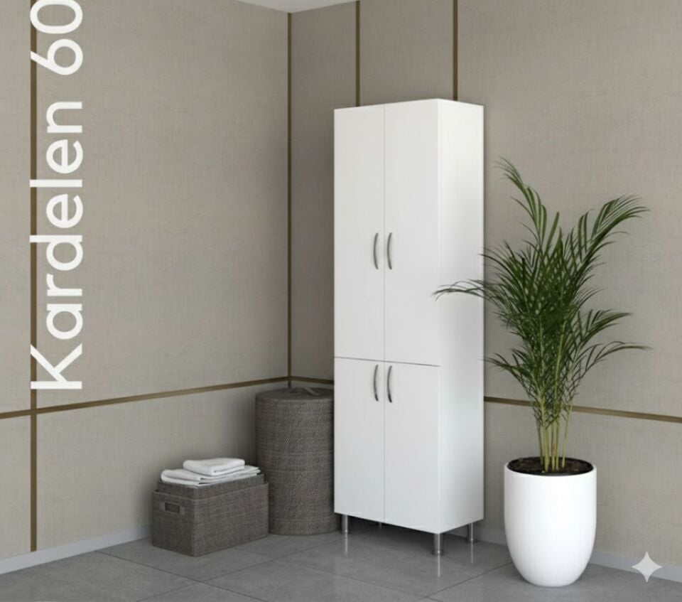Kardelen 60 cm Boy Dolabı | Yüksek ve Kullanışlı Depolama