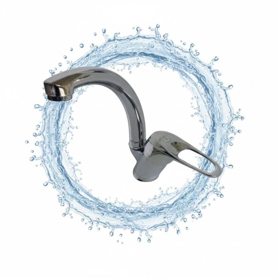 Dicle Krom Kuğu Lavabo Bataryası | Zarif Yüksek Gövdeli Tasarım