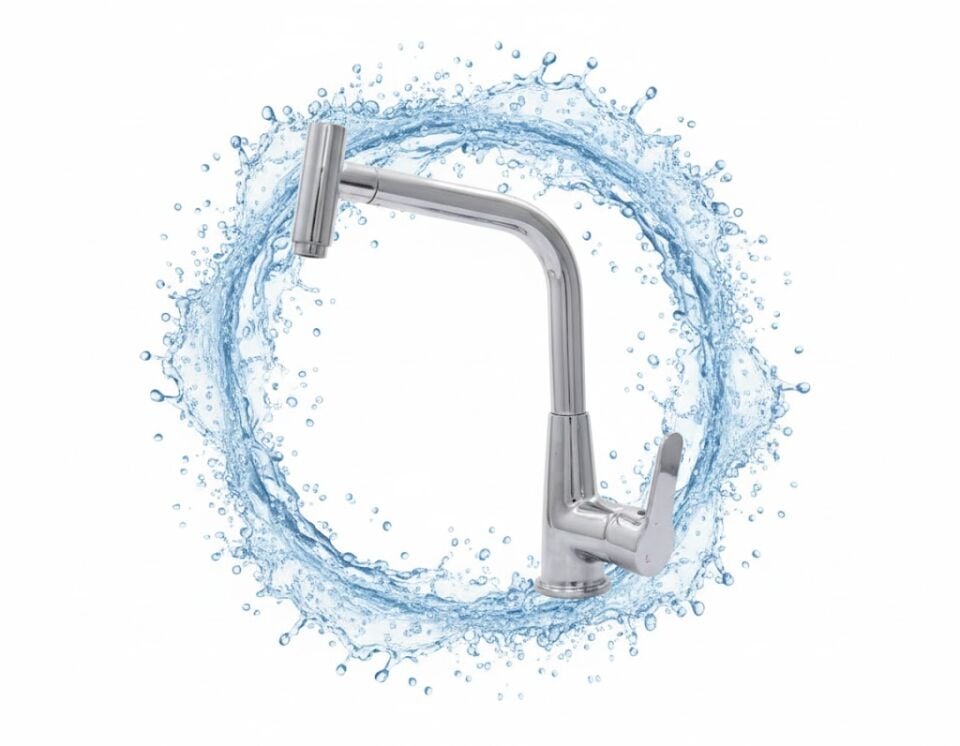 Lotus Krom Spiralli Eviye Bataryası | Esnek Spiral Hortum, Profesyonel Kullanım