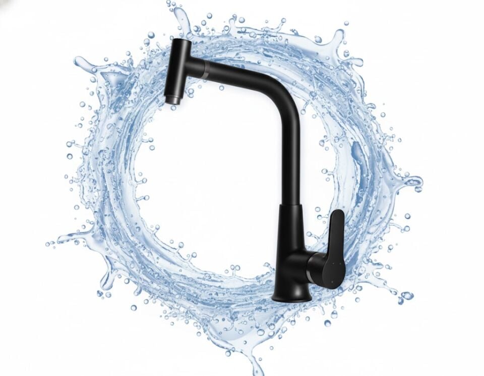 Lotus Siyah Spiralli Eviye Bataryası | Esnek Spiral, Modern Tasarım