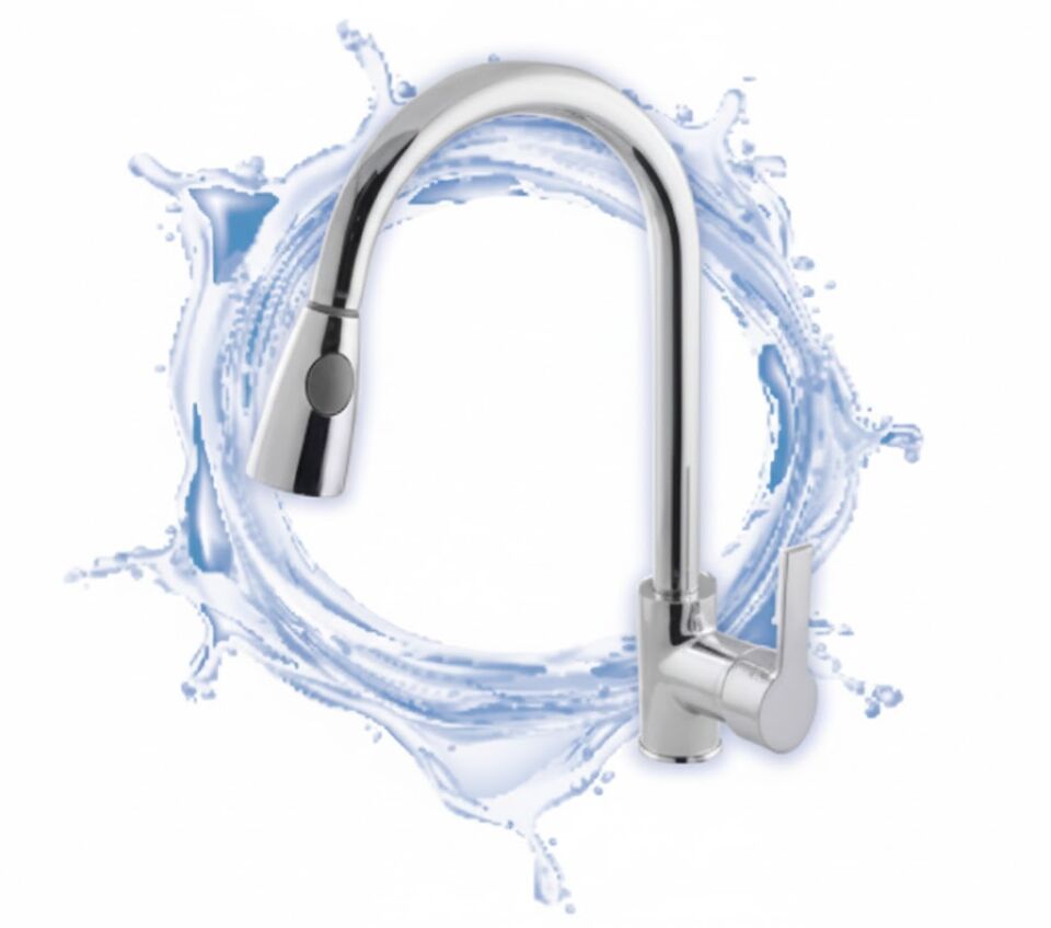 Okyanus Spiralli Krom Eviye Bataryası | Esnek Hortumlu, Profesyonel Kullanım