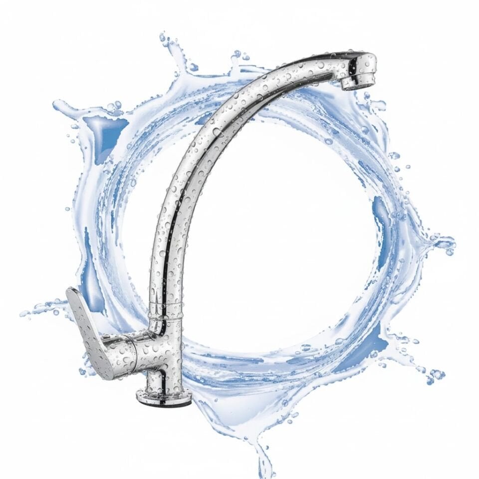 Mermerden Tekli Lüx Mix Batarya – Pirinç Gövdeli Şık ve Dayanıklı