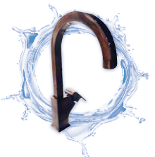 Efes Bakır Kuğu Eviye Bataryası – Pirinç Gövdeli Yüksek Ağız Lüx Mutfak Bataryası