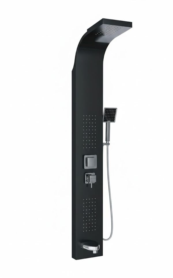 Black Masajlı Robot Duş Sistemi | Tepe Duşlu, El Duşlu, Ayarlanabilir Yükseklik