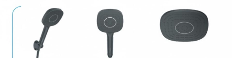 Coral Soft Siyah Tepe Duş Sistemi |Ayarlanabilir Robot Sistem