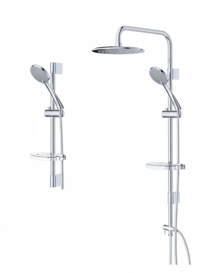 Newstar Krom Duş Sistemi – Parlak Krom Kaplama, Modern Tepe Duş Seti