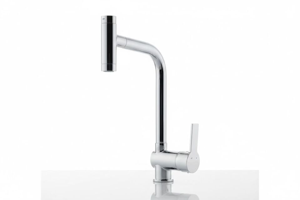 Spiralli Krom Eviye Bataryası | Esnek Hortumlu Mutfak Bataryası