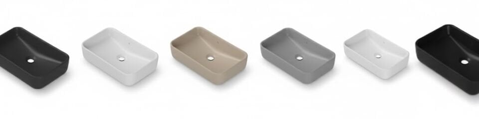 One Serisi Tezgah Üstü Lavabo 46×42 cm | Kompakt Modern Seramik Lavabo