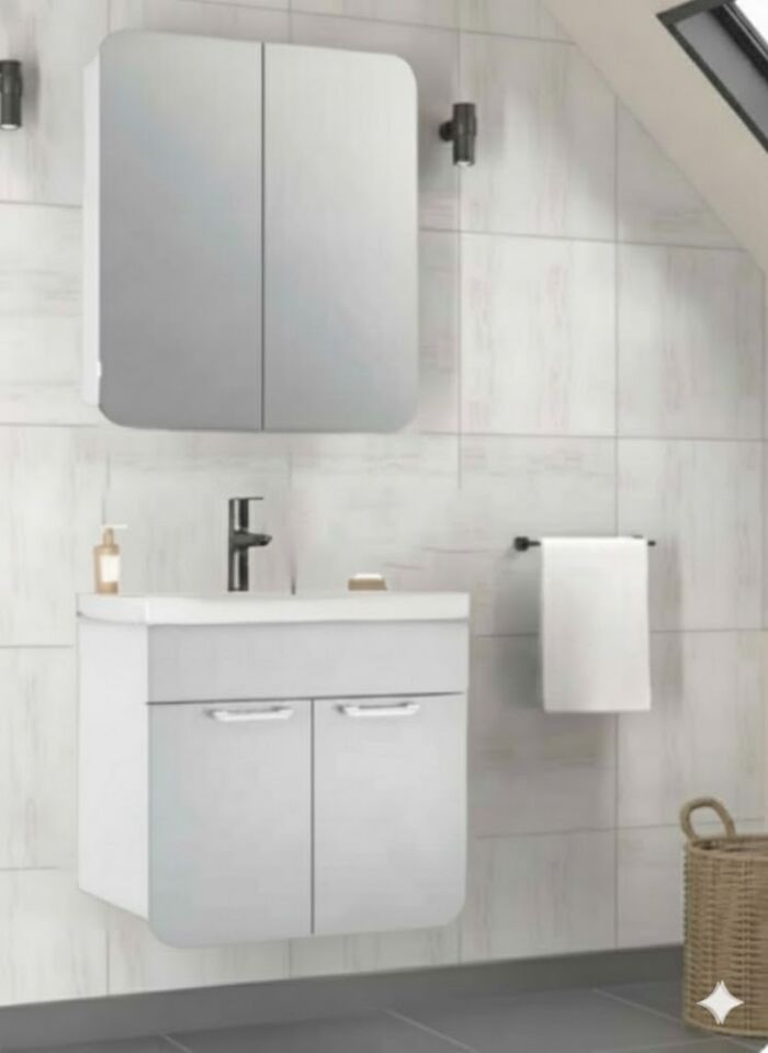 Royal 65 cm Beyaz Banyo Dolabı – Modern Tasarım