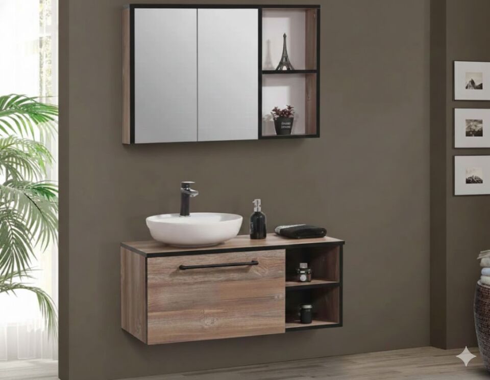 Allegro Banyo Dolabı 90 cm – Patik Renk, Şık Tasarım