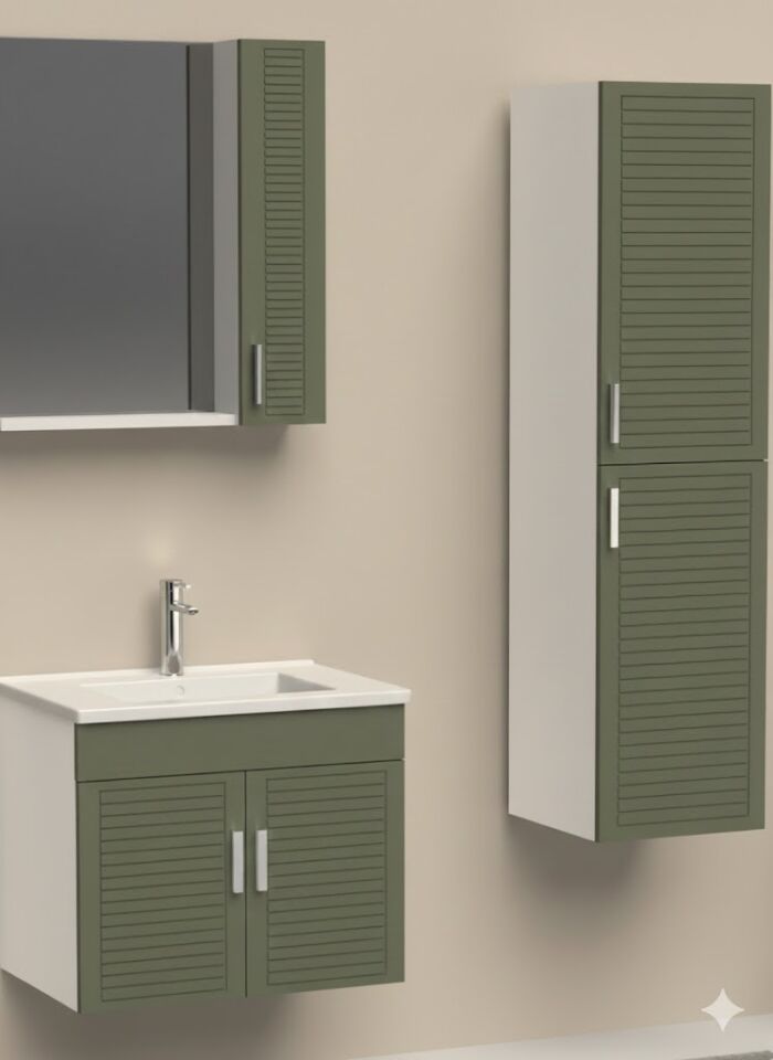 Mabel 80 cm Beyaz Banyo Dolabı – Modern Tasarım (Boy Dolabı Dahil Değildir)