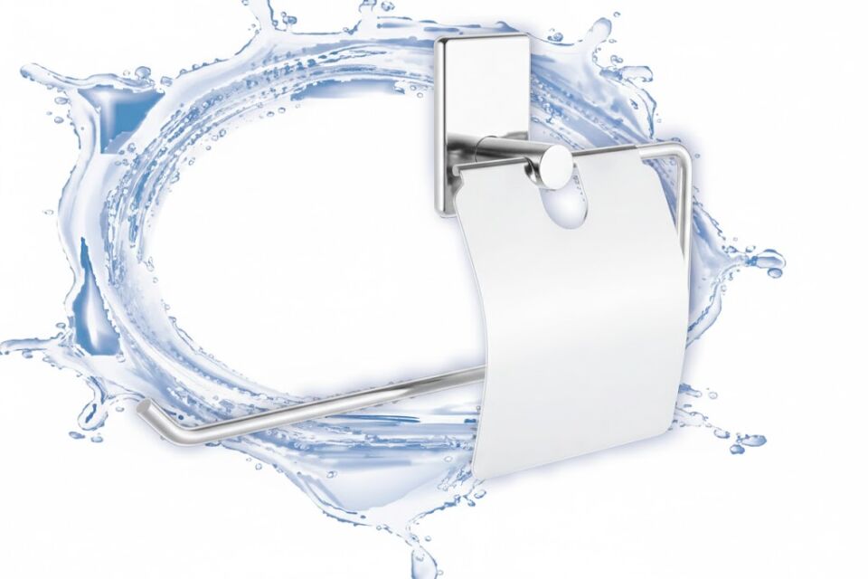 Yapışkanlı Krom Kapaklı Kağıt Havluluk – Delmesiz Duvar Tipi Banyo Aksesuarı