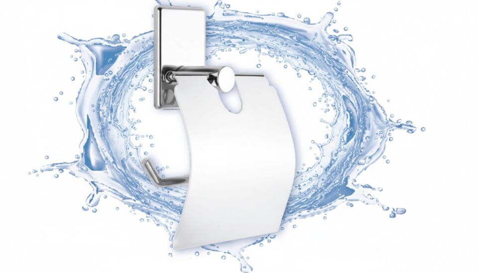 Yapışkanlı Krom Kapaklı Kağıtlık – Delmesiz Duvar Tipi Banyo & WC Aksesuarı