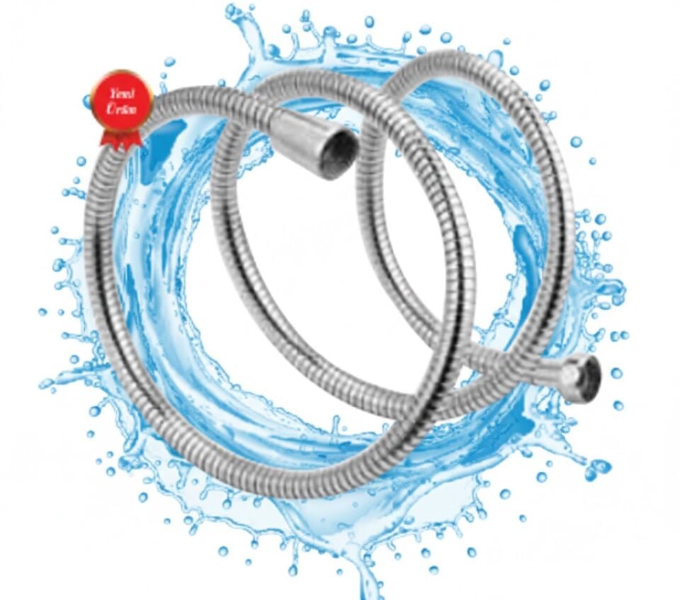 360° Lüx Çelik Duş Spirali | Kırılmayan, Paslanmaz Esnek Duş Hortumu