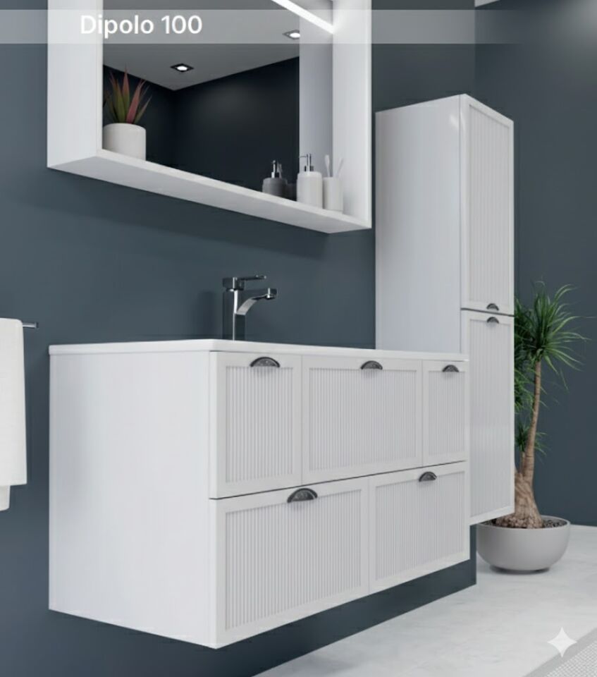 Dipolo 100 cm Banyo Dolabı | Modern ve Fonksiyonel (Boy Dolabı Dahil Değildir)