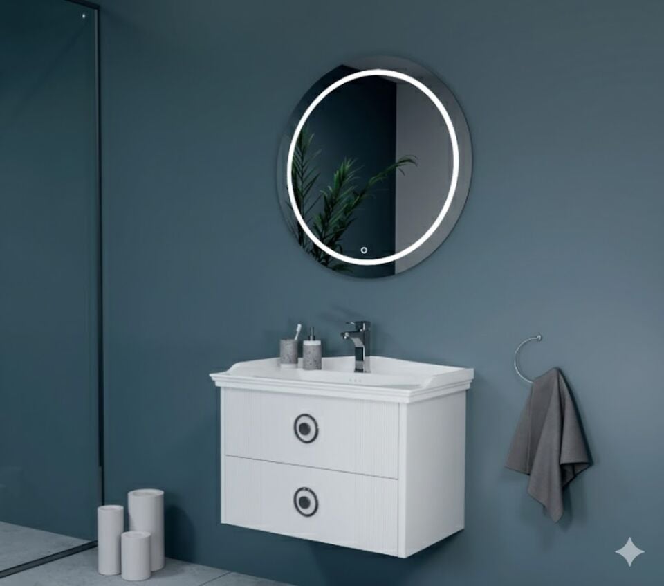 Kapadokya 80 cm Banyo Dolabı | Kompakt Tasarım, Şık ve Kullanışlı