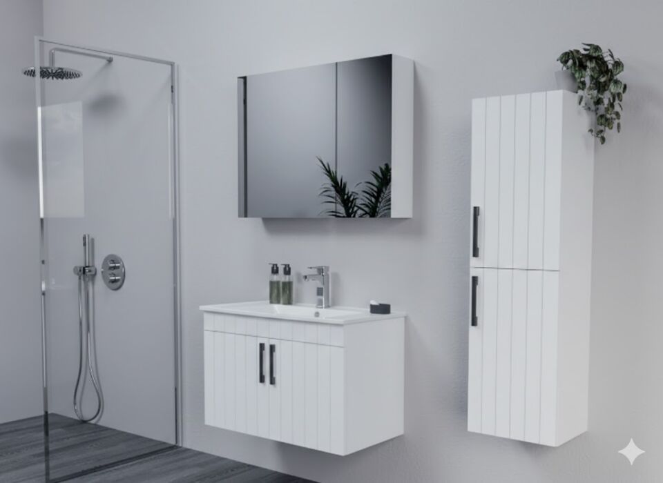 İda 80 cm Banyo Dolabı | Şık Tasarım (Boy Dolabı Dahil Değildir)