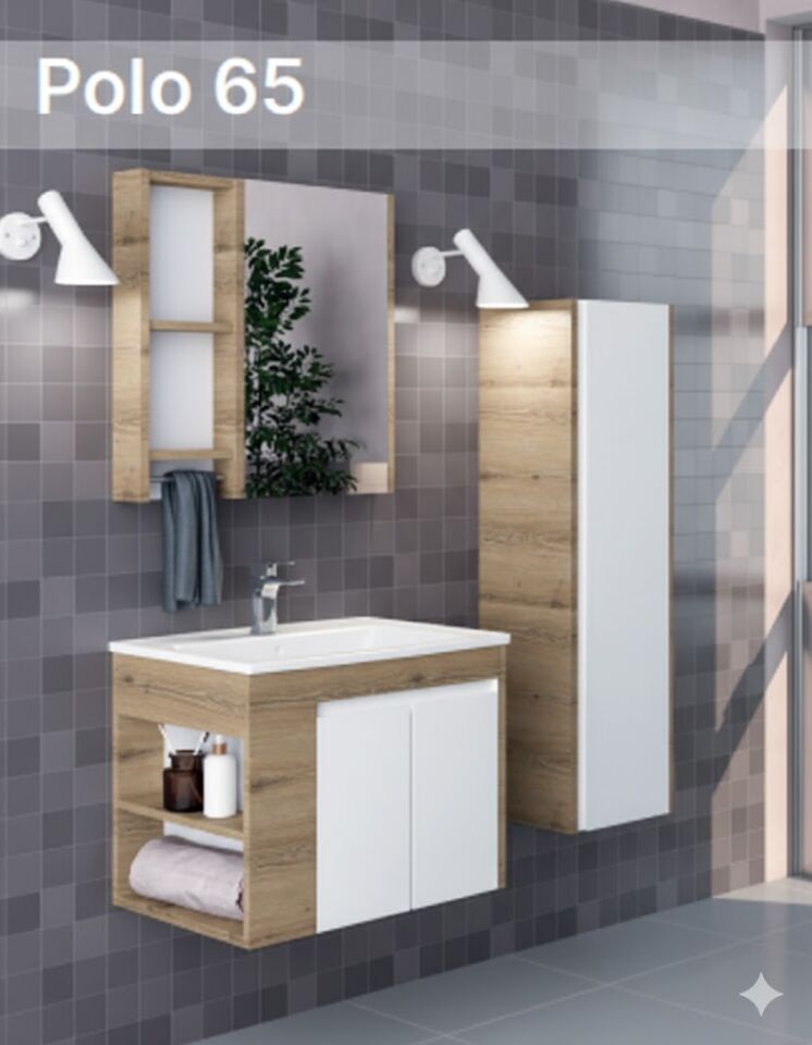 Polo 65 cm Banyo Dolabı |  Modern Tasarım (Boy Dolabı Dahil Değildir)
