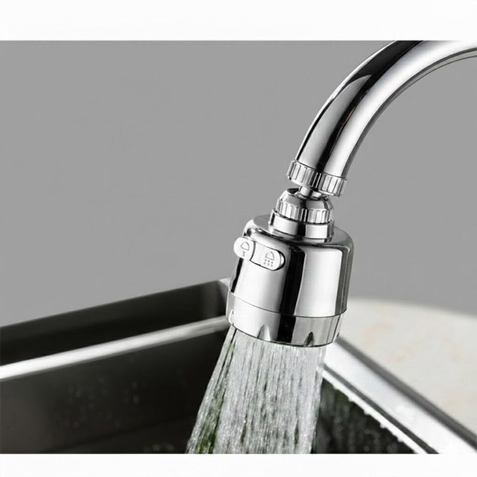 Düğme Kontrollü Fonksiyonlu Musluk Ucu | Banyo & Mutfak Uyumlu