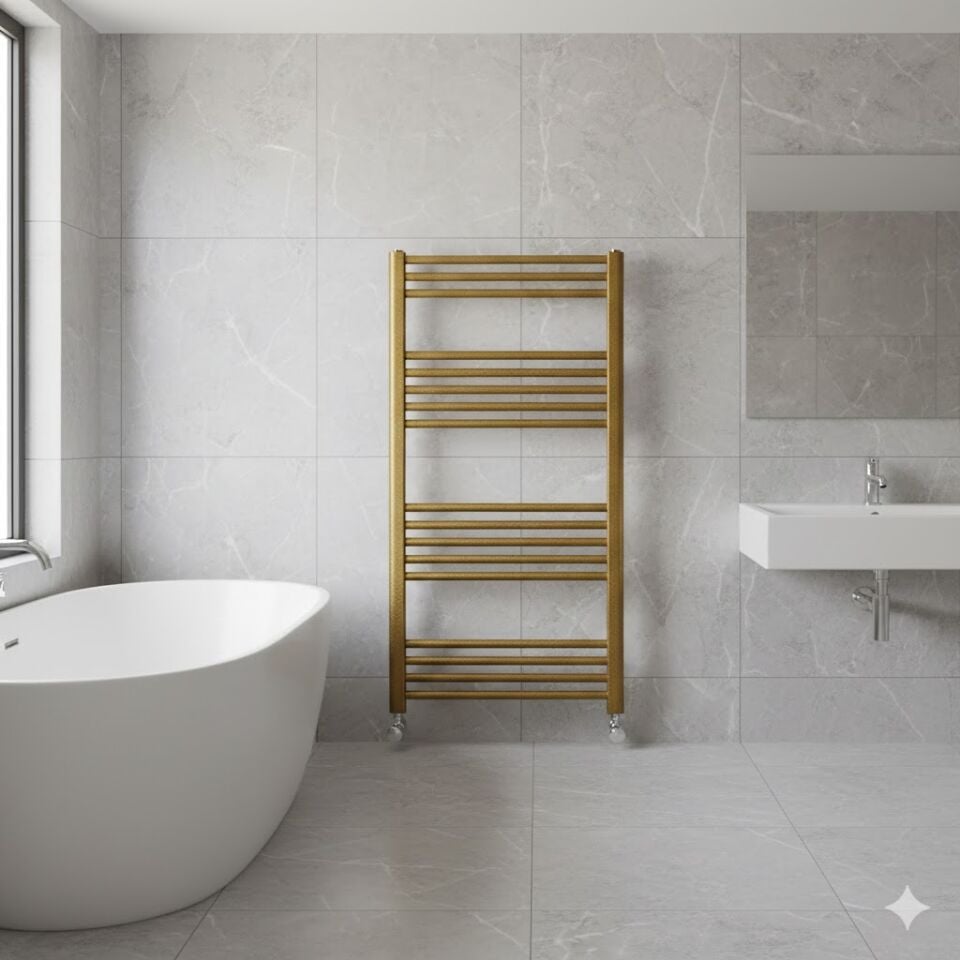 Gold Havlupan Radyatör 50x100 – Lüks Tasarım Banyo Havlu Kurutucu