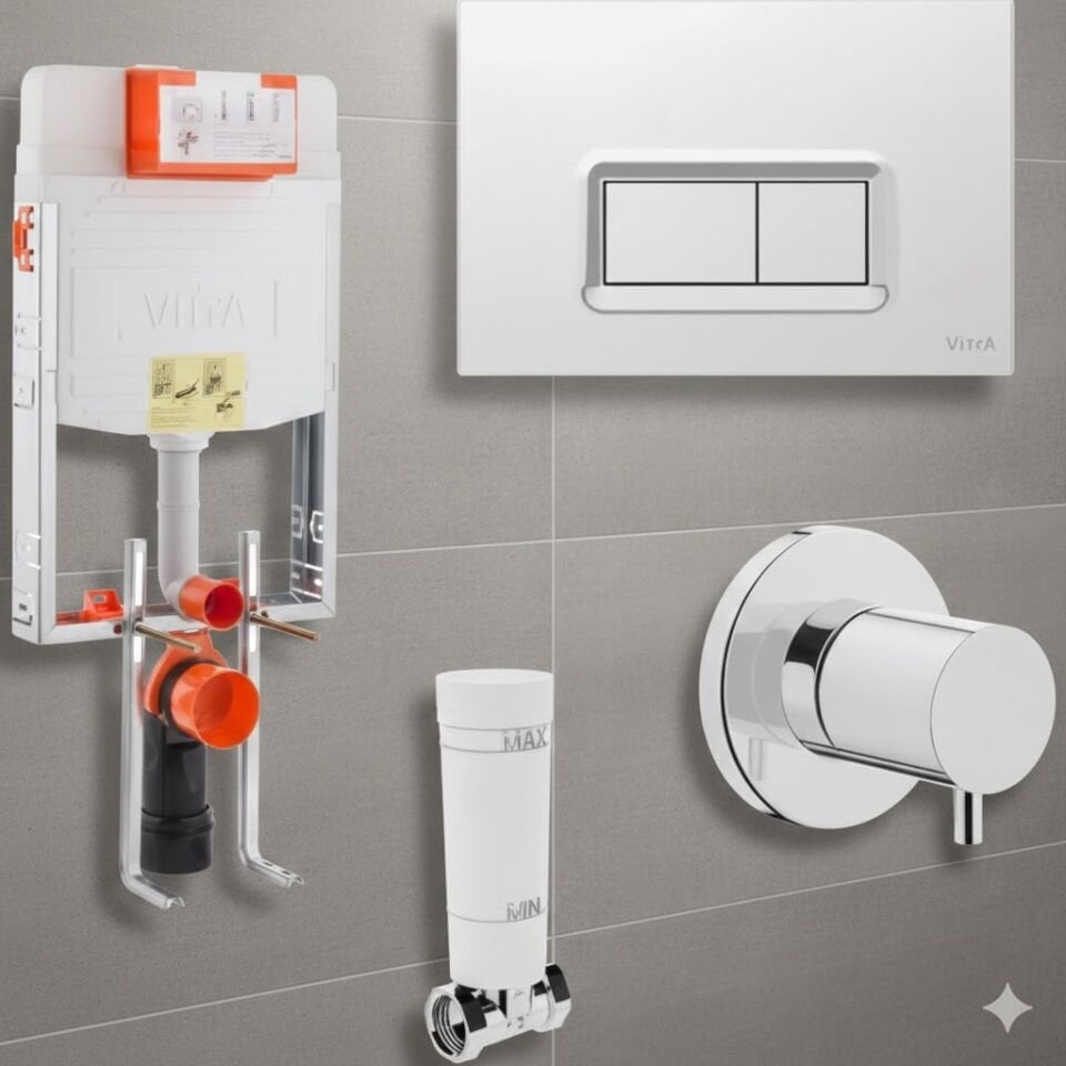 Krom Vitra Gömme Rezervuar – Duvar İçi Gizli Rezervuar Sistemi