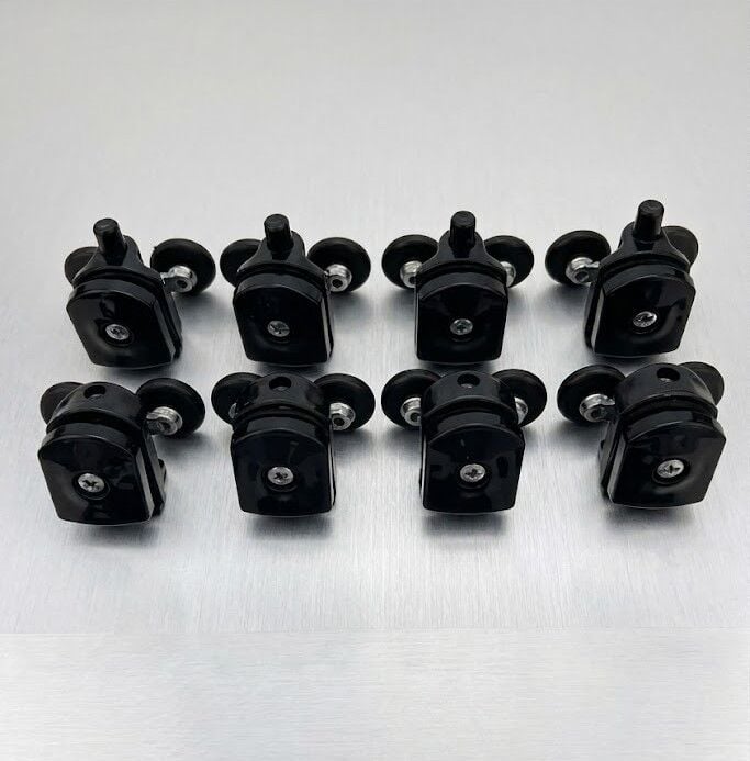 Cam Duşakabin Sürgü Teker Seti 8’li – Siyah Metal